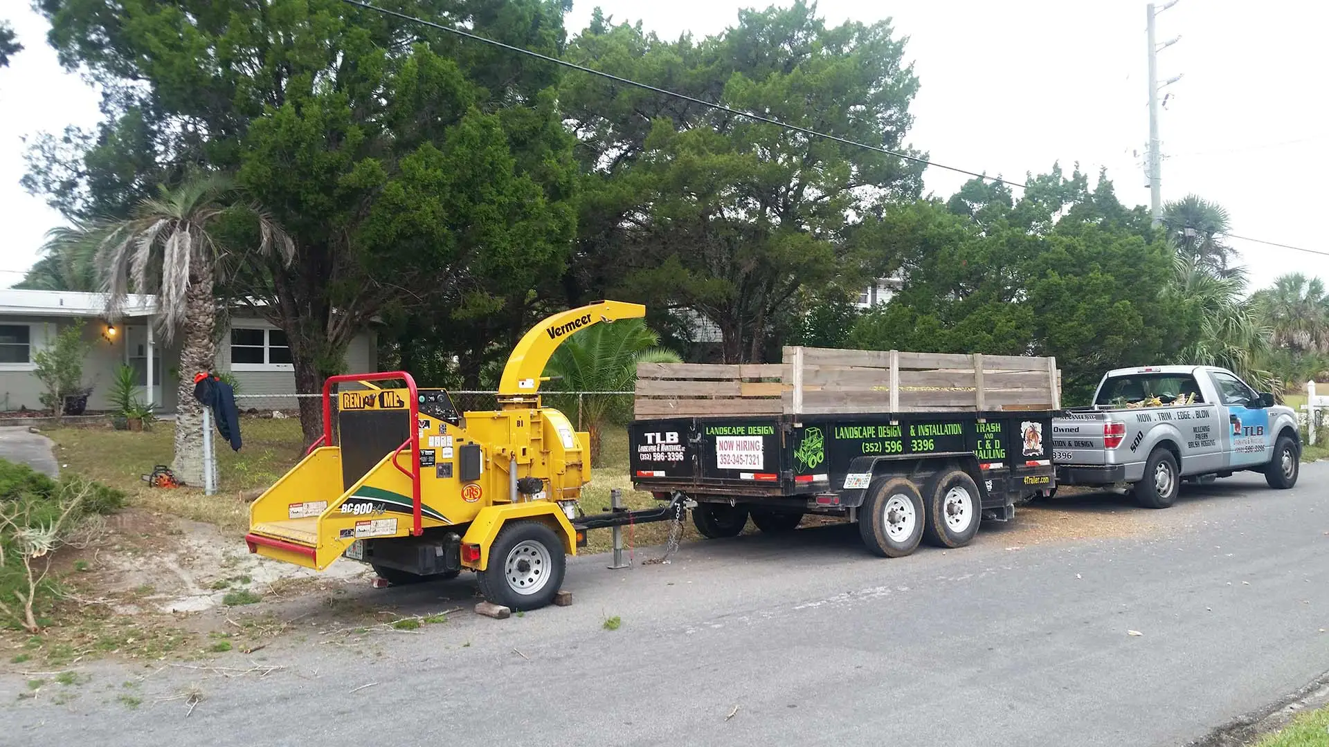 TLB Landscaping believes in making it easy for their customers to communicate with, which is one reason their company vehicles are well marked.